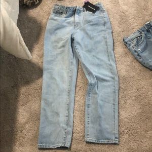 Straight leg jeans